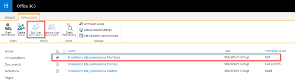 SharePoint rechten aanpassen